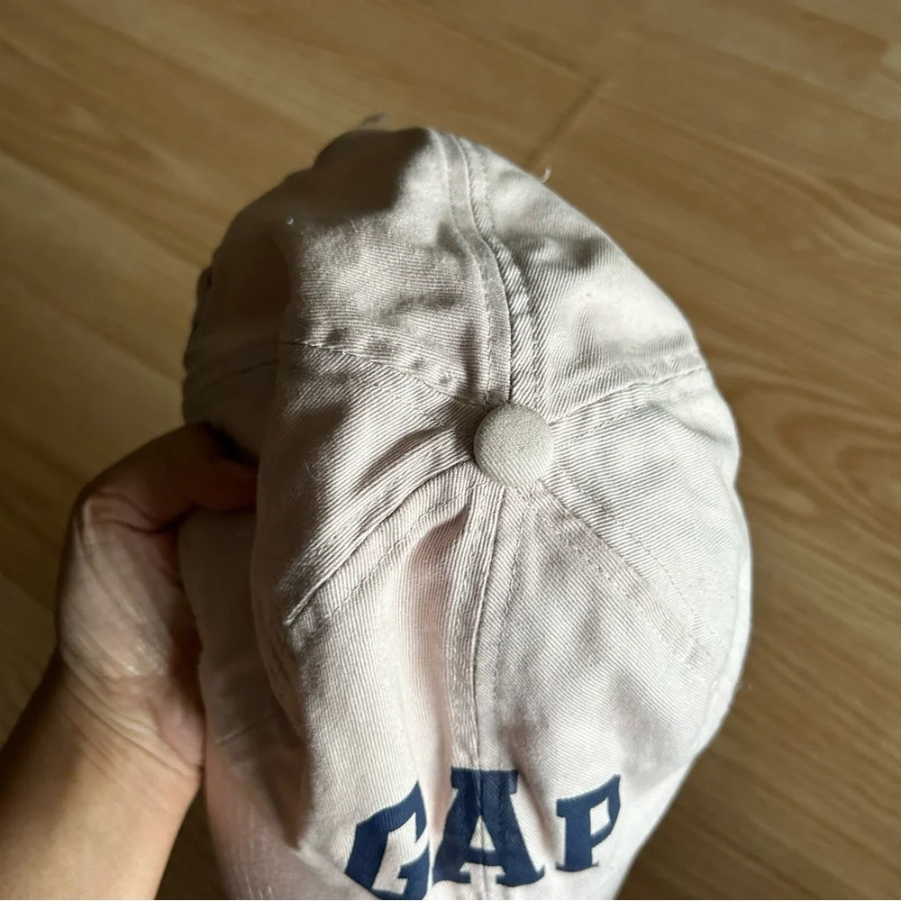Gap Twill Logo Pale Pink Khaki Cat Youth OS